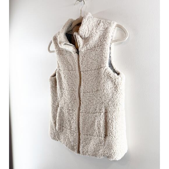 Dylan Solstice Sherpa Teddie Full Zip Cotton Lined Vest Cream XS - Picture 9 of 10